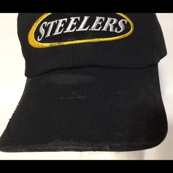 𝅺vintage Snapback PITTSBURGH STEELERS Hat Black Cap - Picture 2 of 8
